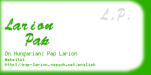 larion pap business card
